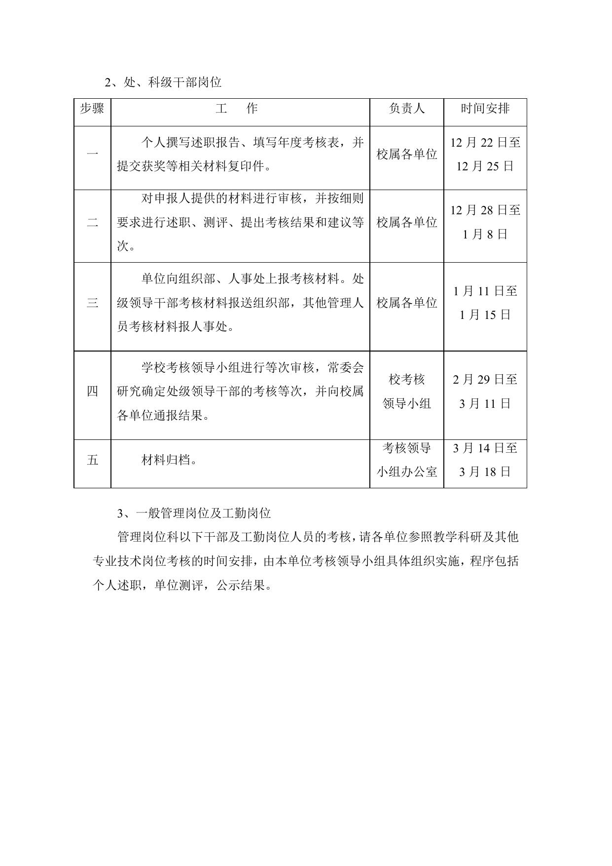 长安大学公路学院2015年度考核工作的流程暨时间安排.doc