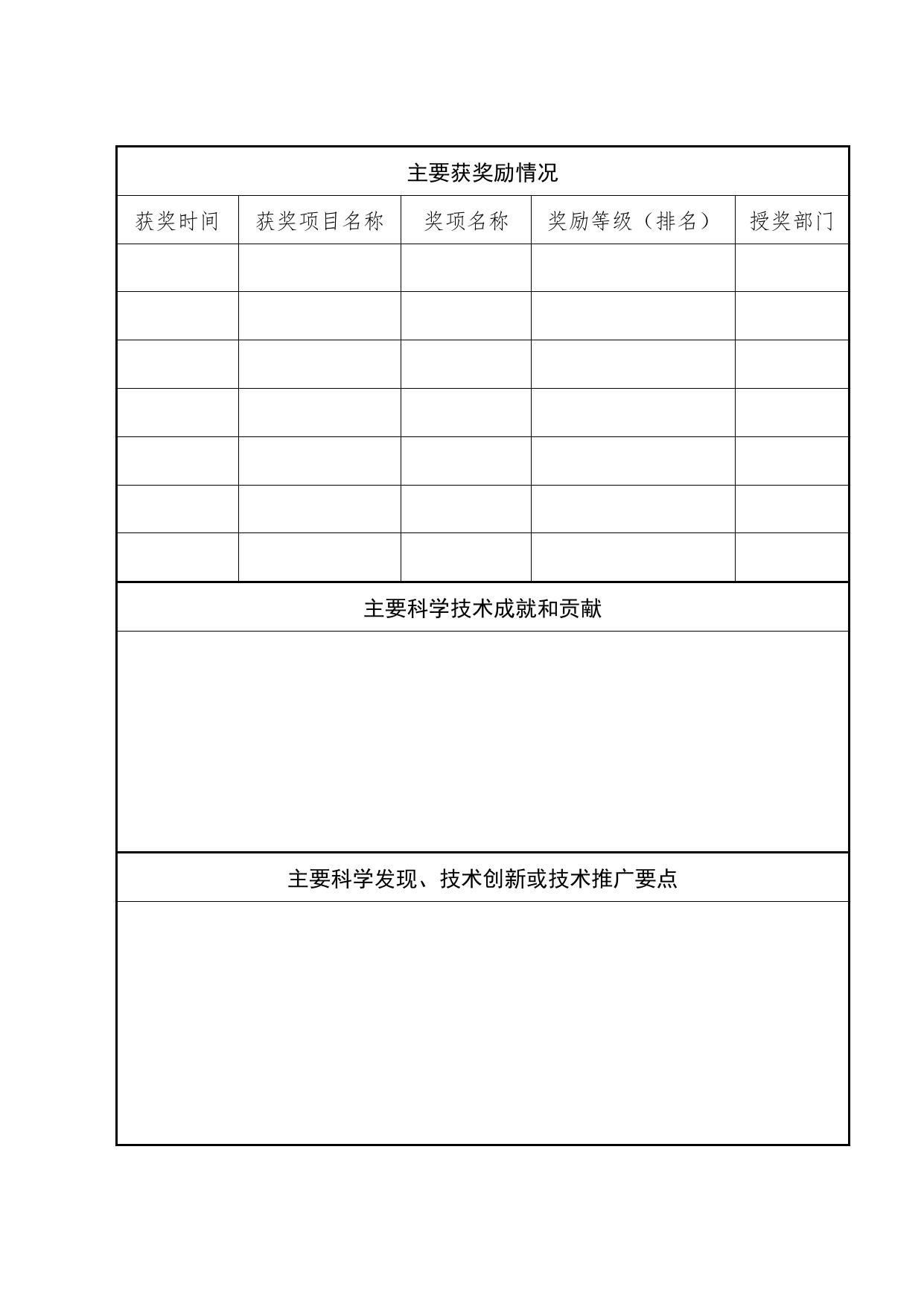 长安大学公路学院中国公路青年科技奖推荐表.docx