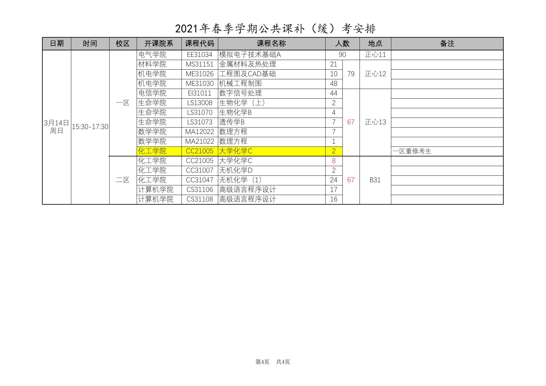 附件：2021年春季学期公共课补（缓）考安排（更新）.pdf
