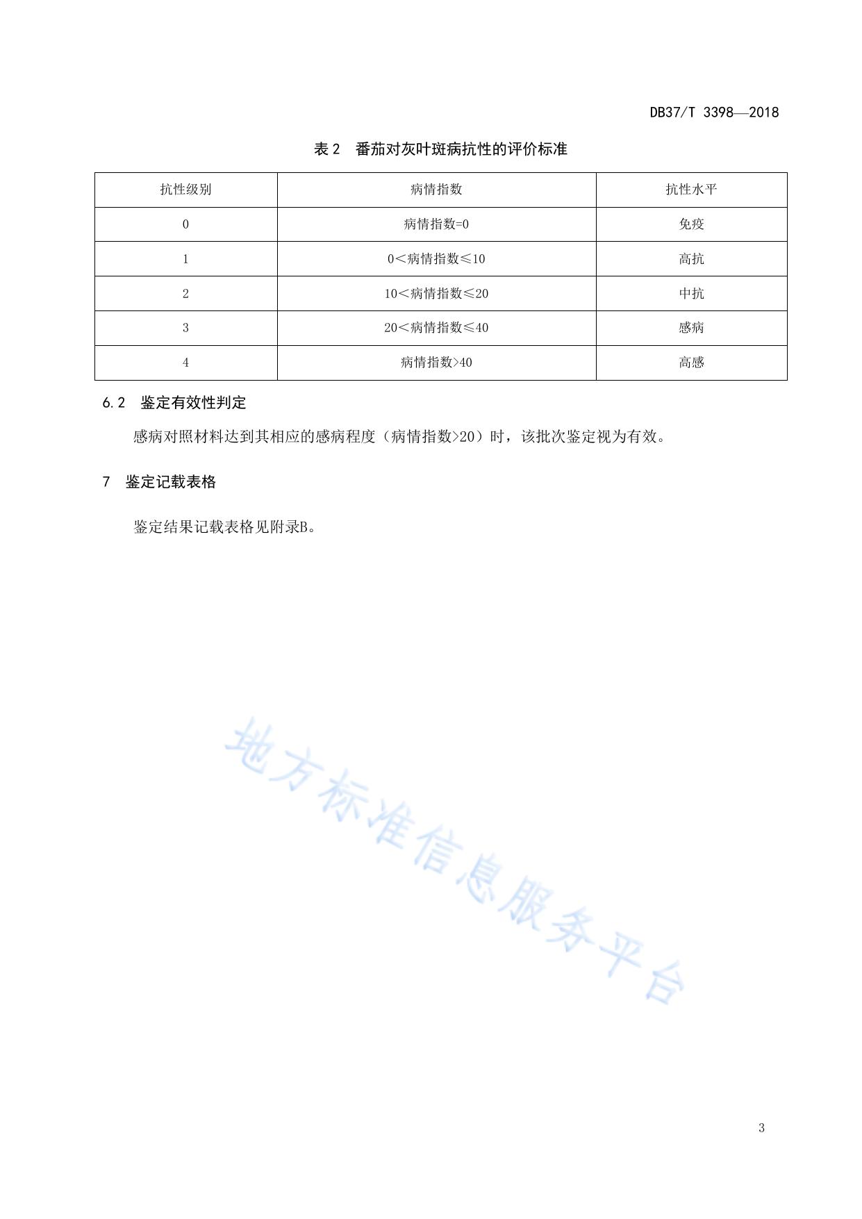 番茄品种（系）抗灰叶斑病鉴定技术规范
