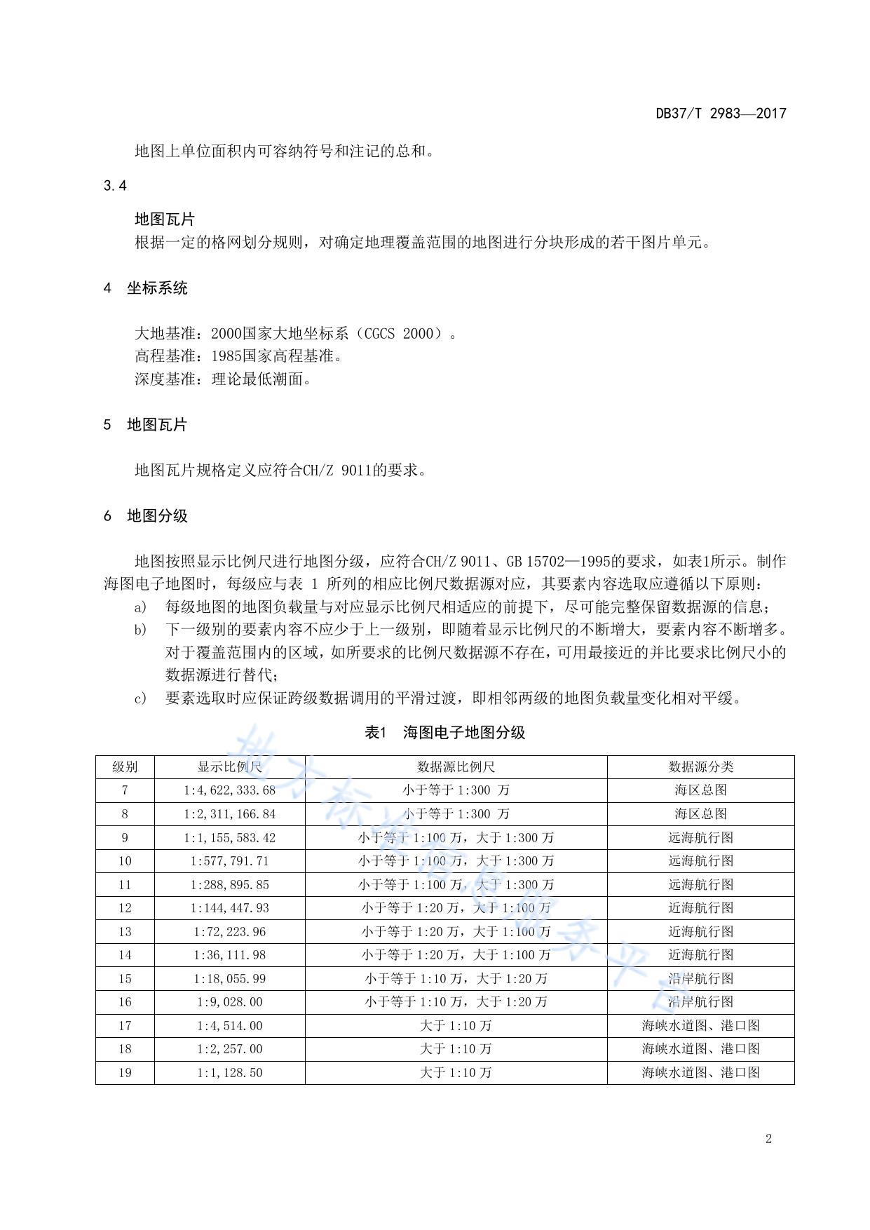 海图电子地图规范